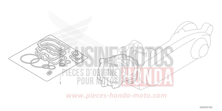 GASKET KIT A for Forza 125 MAT CARNELIAN RED METALLIC (R384) from 2022